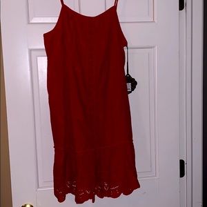 Knox Rose Red Eyelet Dress
